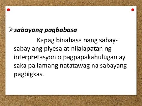 Ang sining ng pagbigkas ng isahan at sabayan .